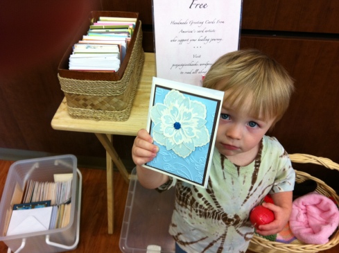 Three years ago, this was my grandson Bodhi, helping me deliver PGT cards. 